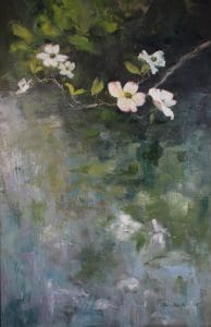 Painting of a dogwood branch